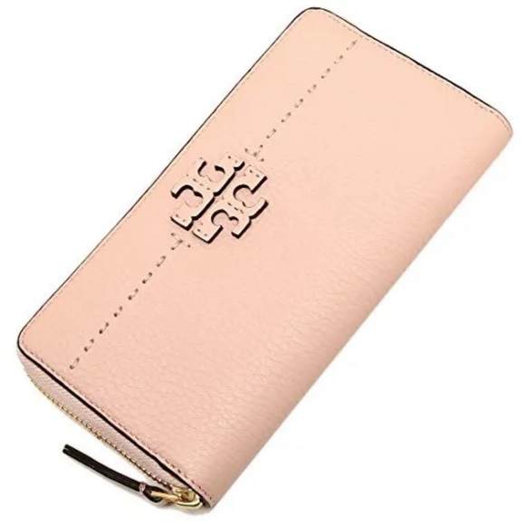 TORY BURCH MCGRAW ZIP CONTINENTAL WALLET PINK QUARTZ - Picture 7 of 8